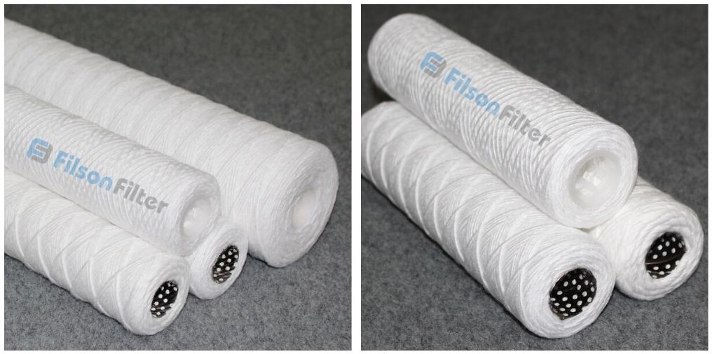 PP or Stainless Steel Core String Wound Filter Cartridge Production