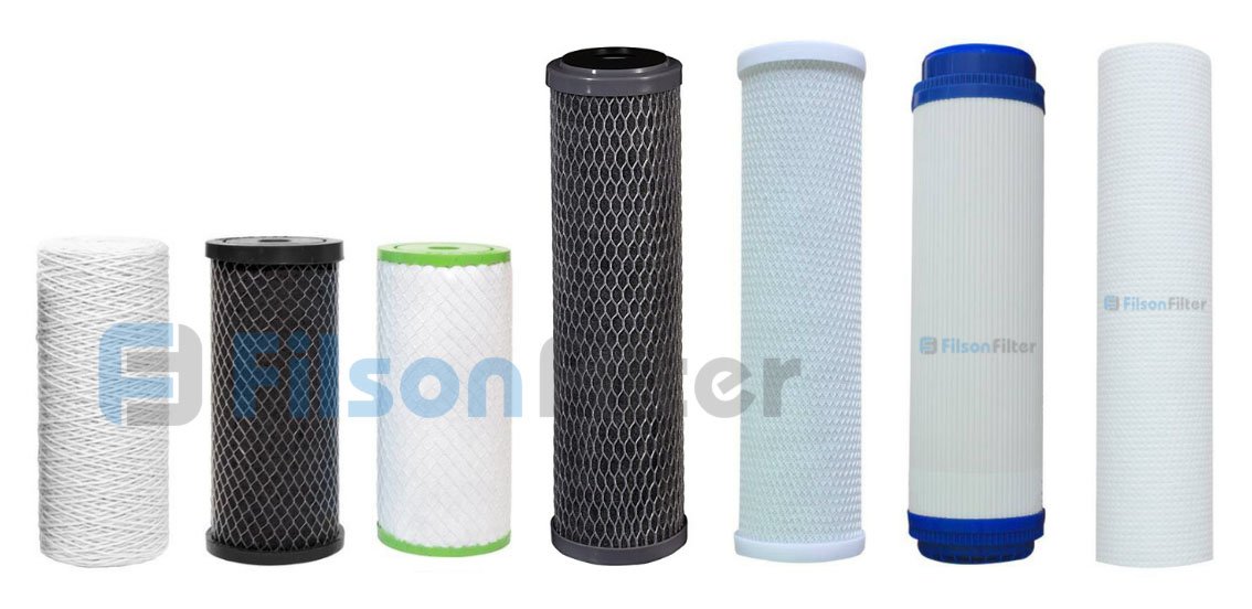 Water filter cartridge sizes and kinds
